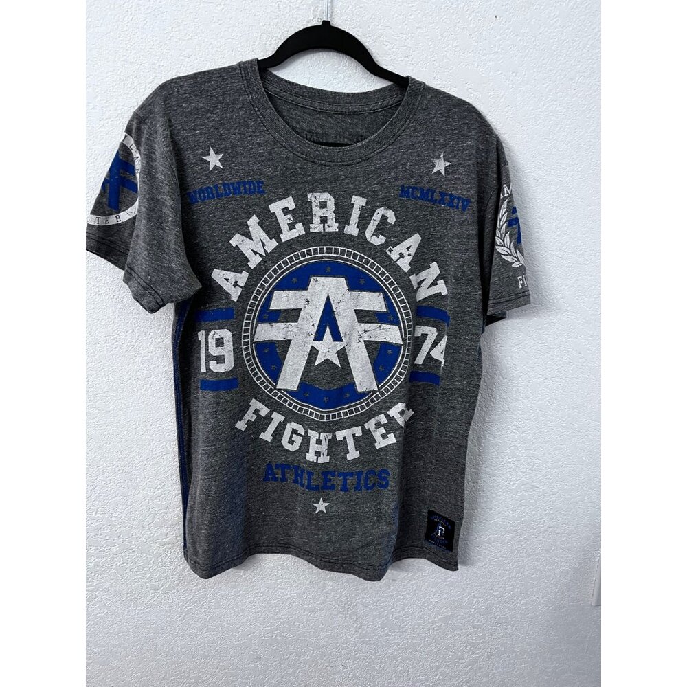 American Fighter 1974 Mens Gray Graphic Tee Size L